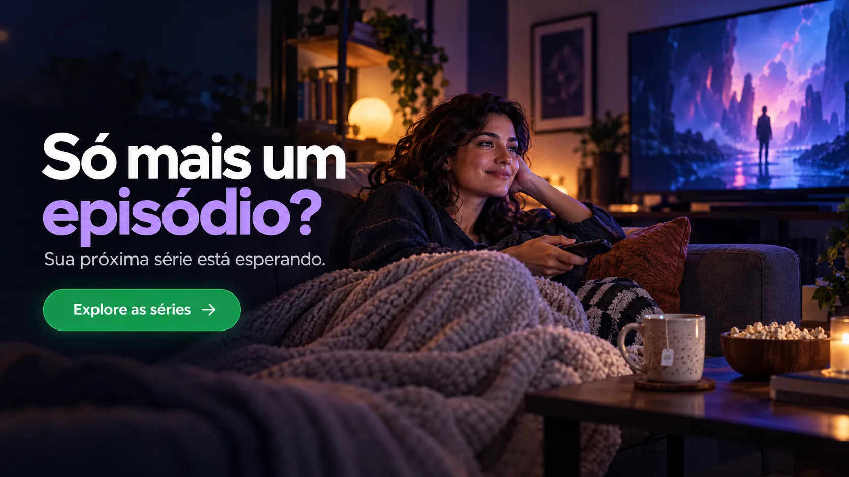 Banner de filmes, séries e animes para a família